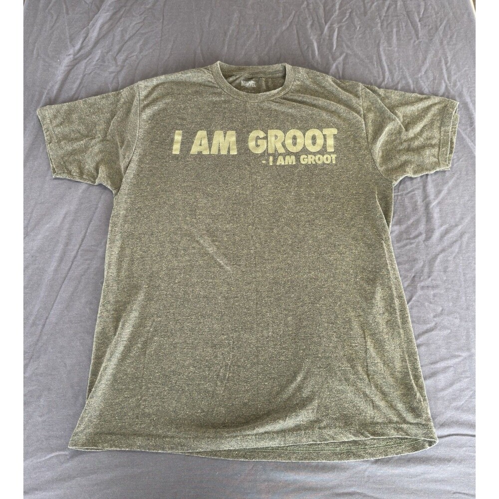 Marvel I Am Groot Men's L Green Short Sleeve Crew Neck, Movies, Superhero